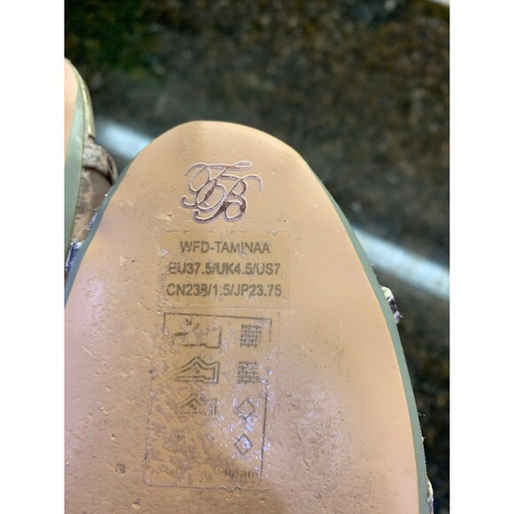 Ted Baker London Taminaa Caged Mesh Snake Print Detail Sandals Size 7 Like New - Picture 6 of 10